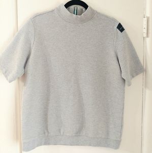 VTG gray Adidas Mock neck Short Sleeve Sweatshirt